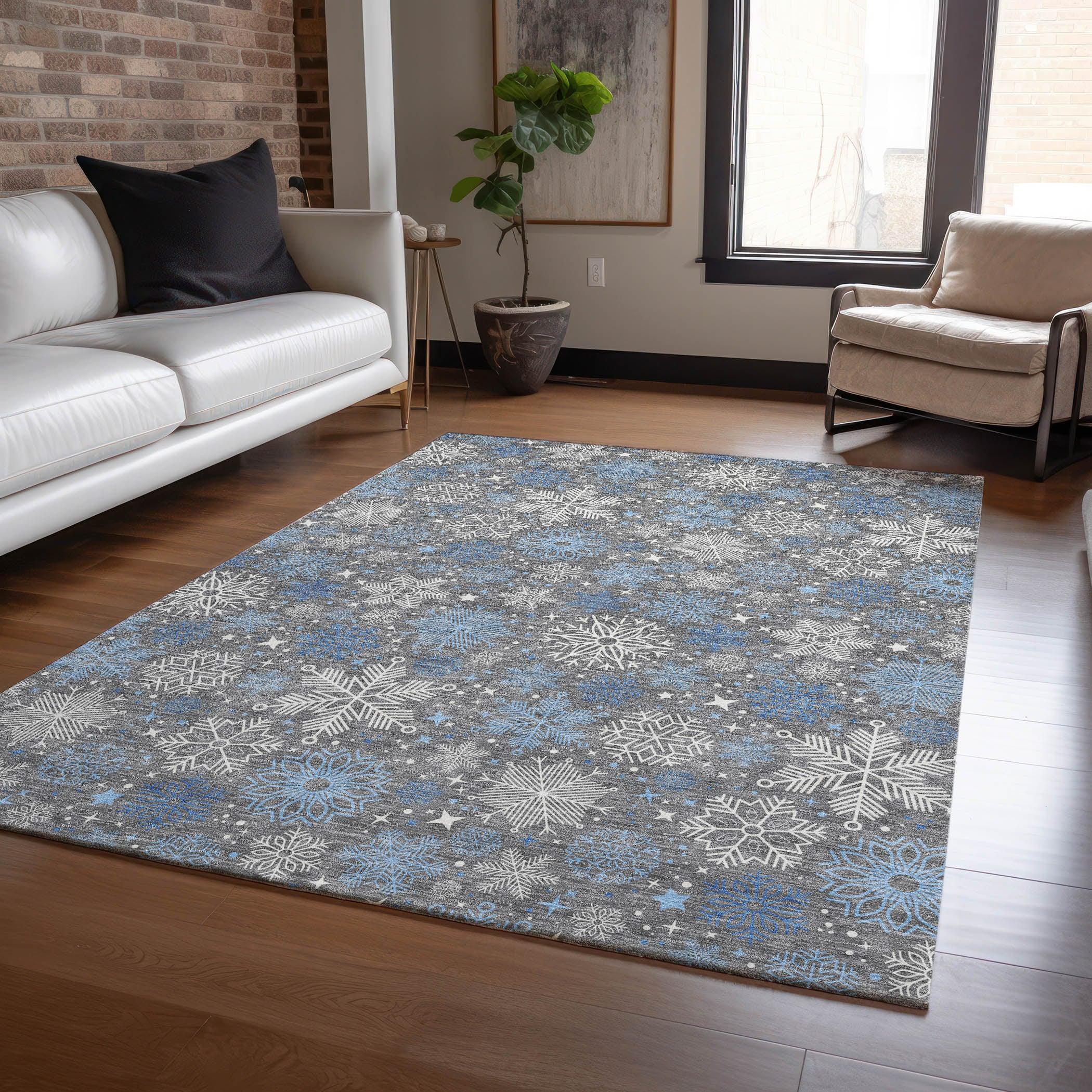 Addison Rugs Quaon Gray Washable Indoor-Outdoor Rug