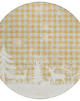 Addison Rugs Quaora Gold Washable Indoor-Outdoor Rug