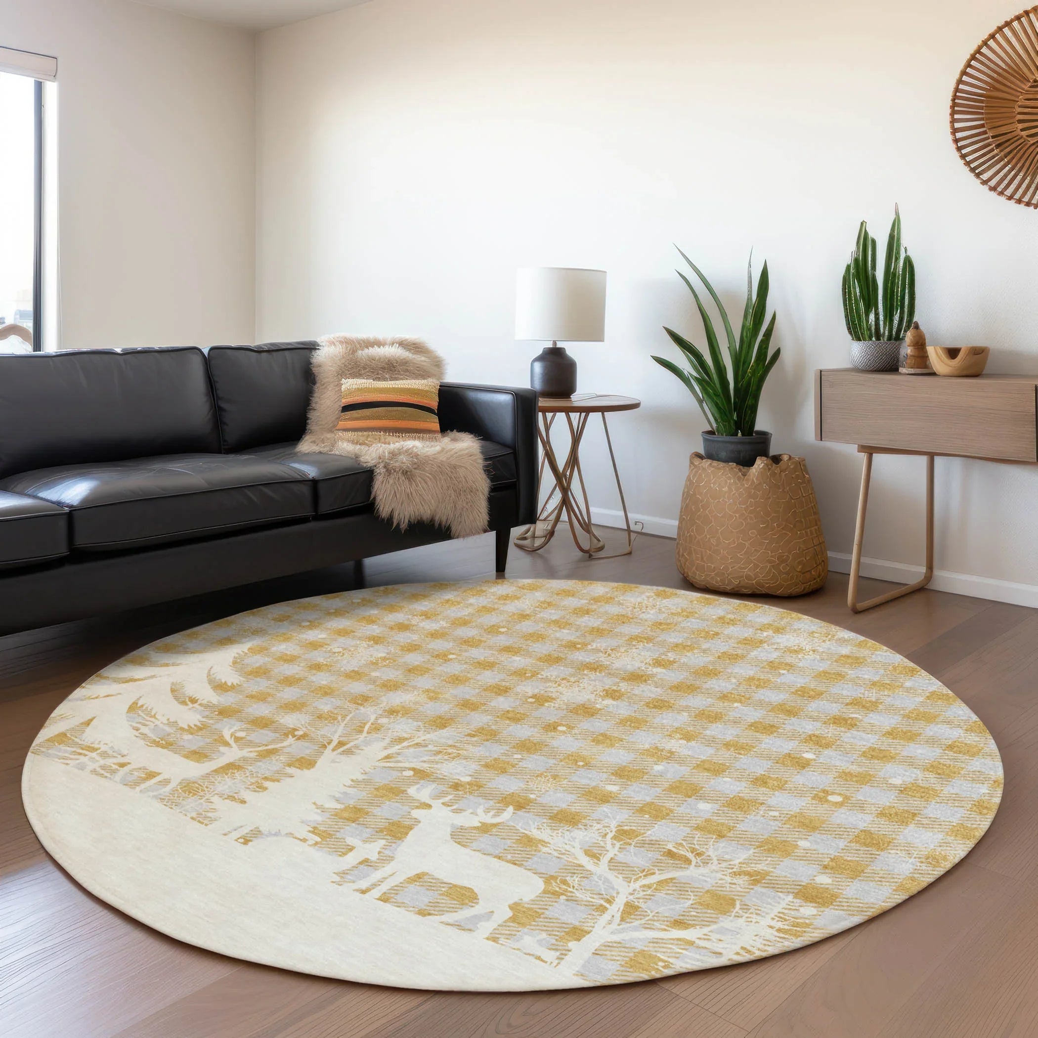 Addison Rugs Quaora Gold Washable Indoor-Outdoor Rug