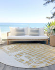 Addison Rugs Quaora Gold Washable Indoor-Outdoor Rug