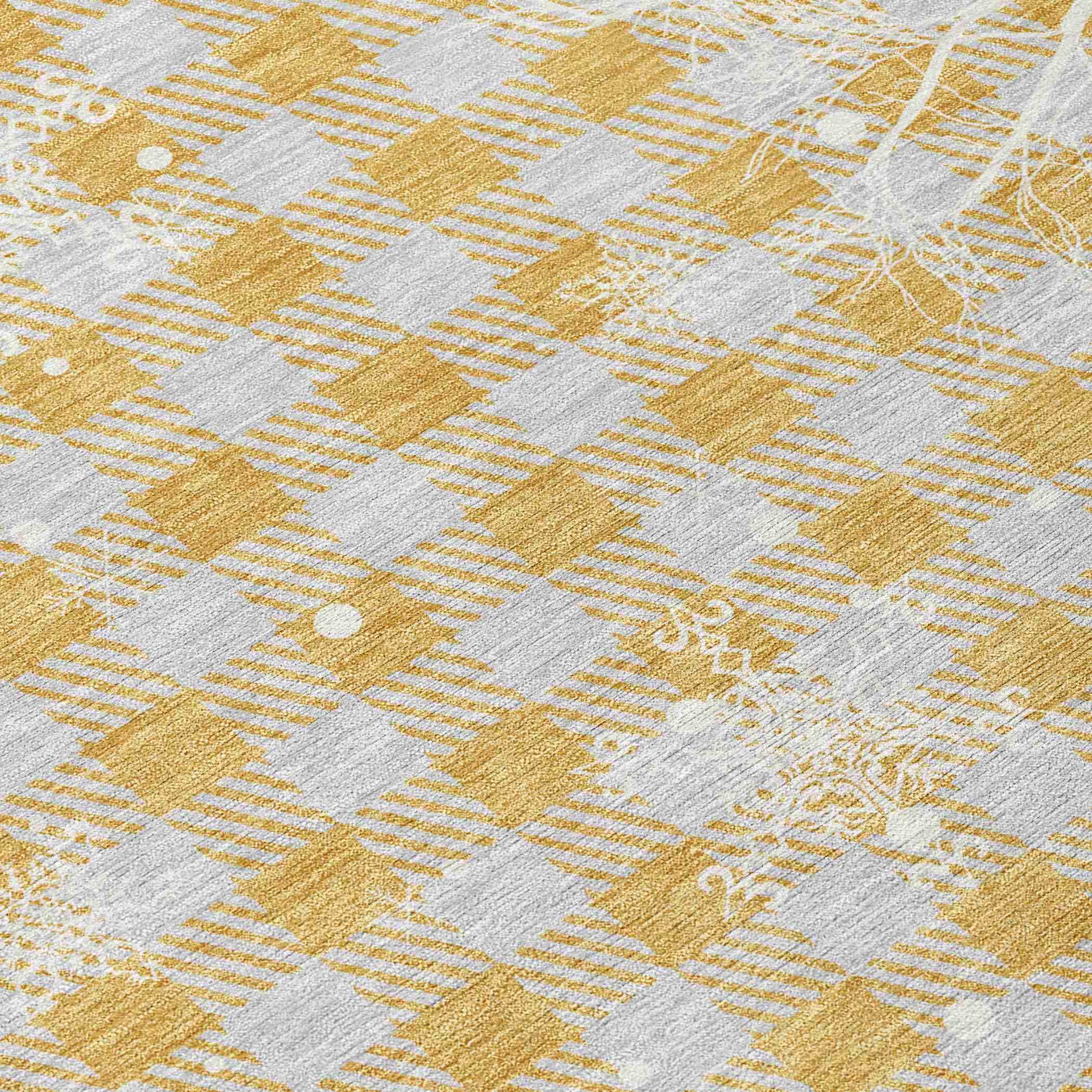 Addison Rugs Quaora Gold Washable Indoor-Outdoor Rug