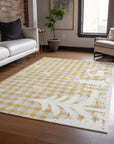 Addison Rugs Quaora Gold Washable Indoor-Outdoor Rug