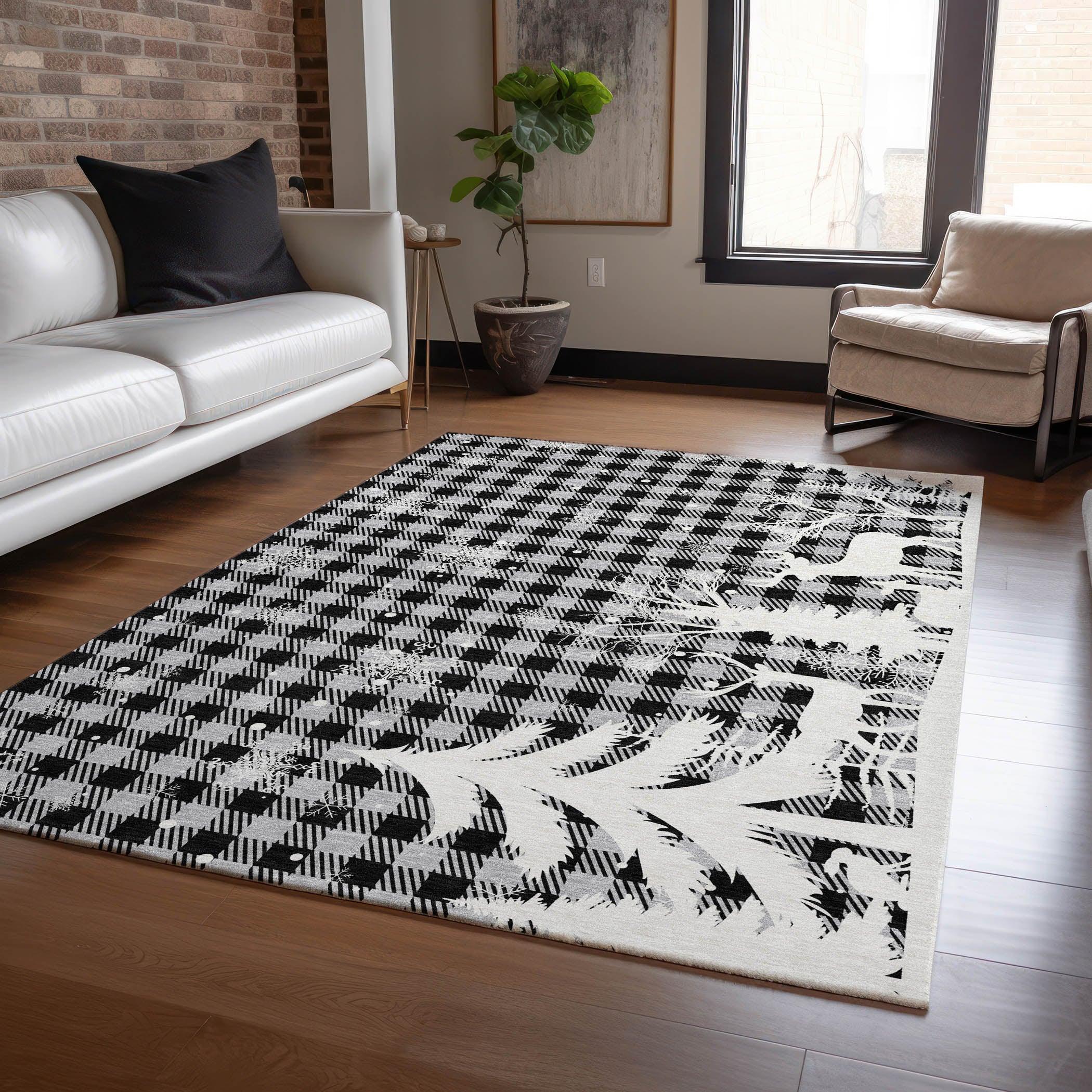 Addison Rugs Quaora Gray Washable Indoor-Outdoor Rug
