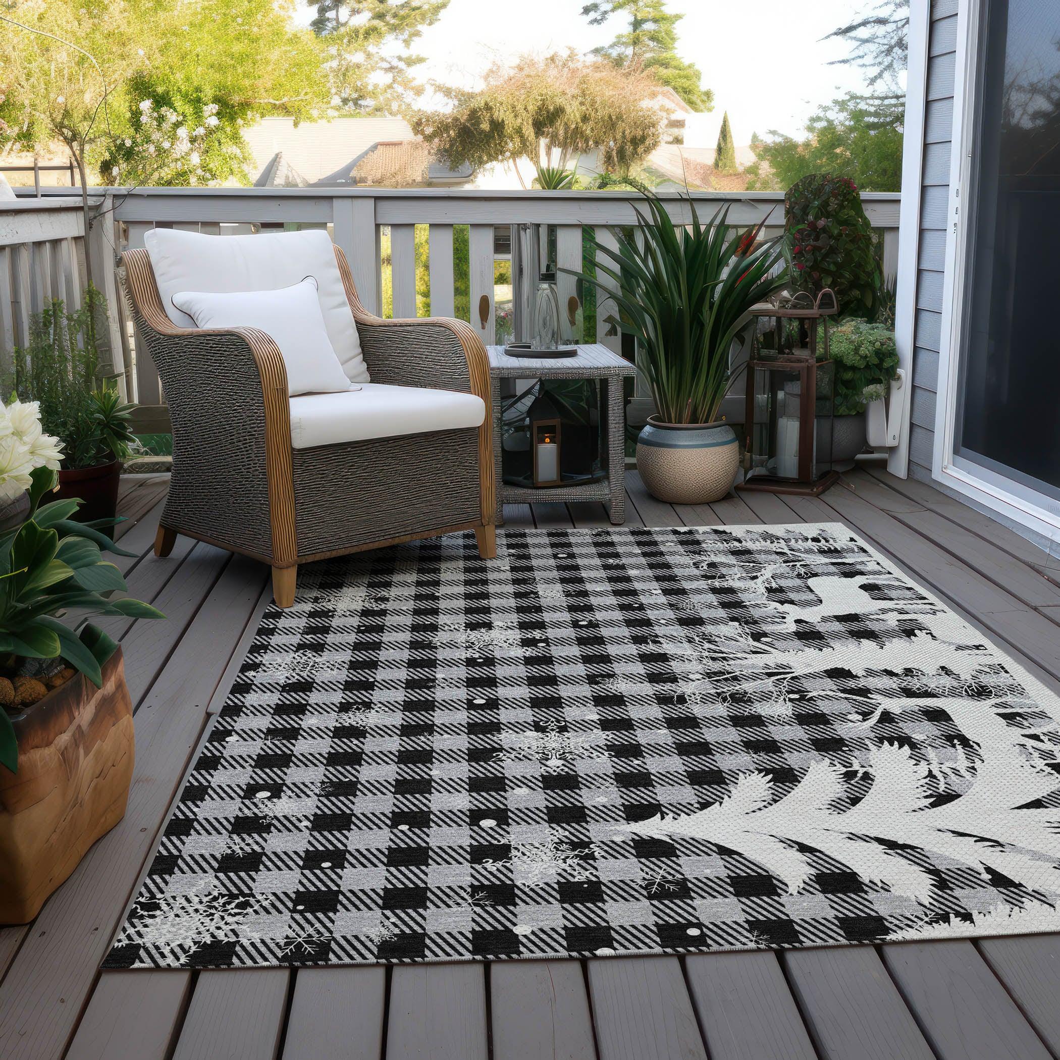 Addison Rugs Quaora Gray Washable Indoor-Outdoor Rug