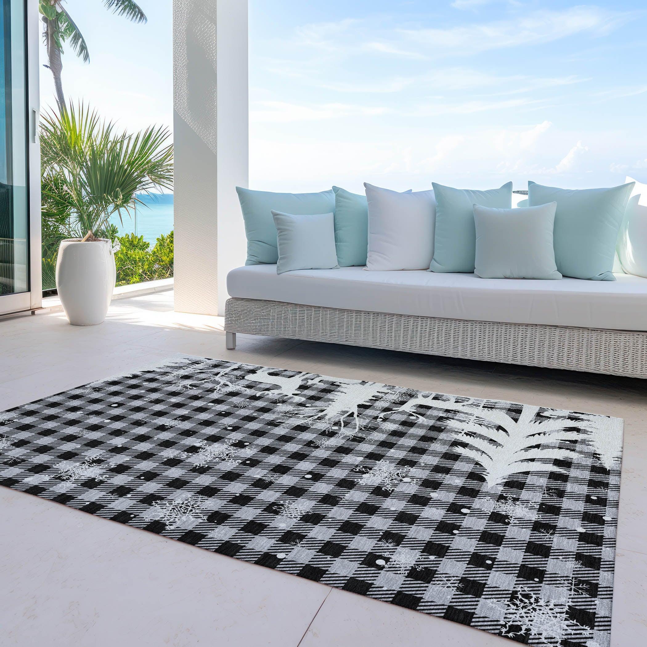 Addison Rugs Quaora Gray Washable Indoor-Outdoor Rug