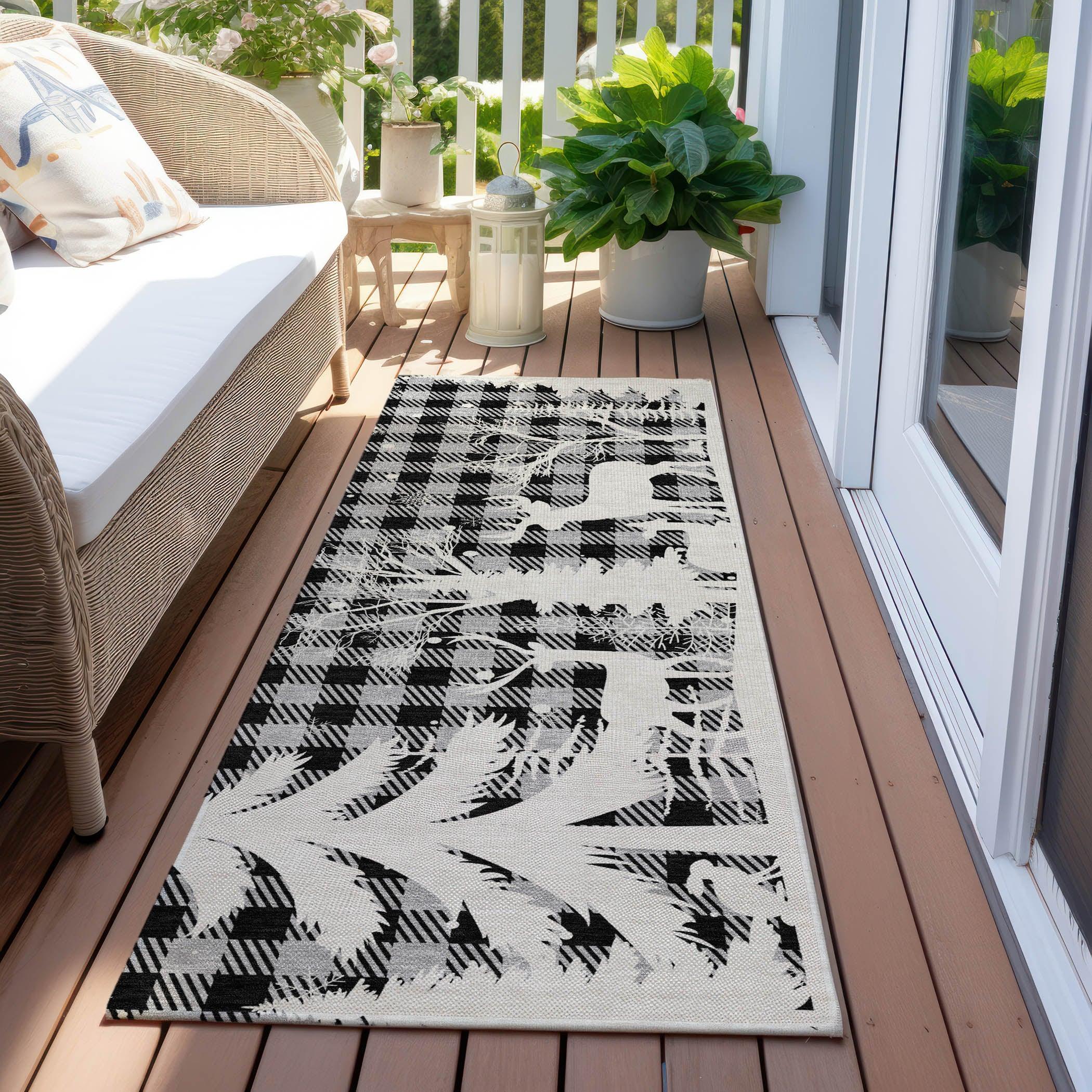 Addison Rugs Quaora Gray Washable Indoor-Outdoor Rug