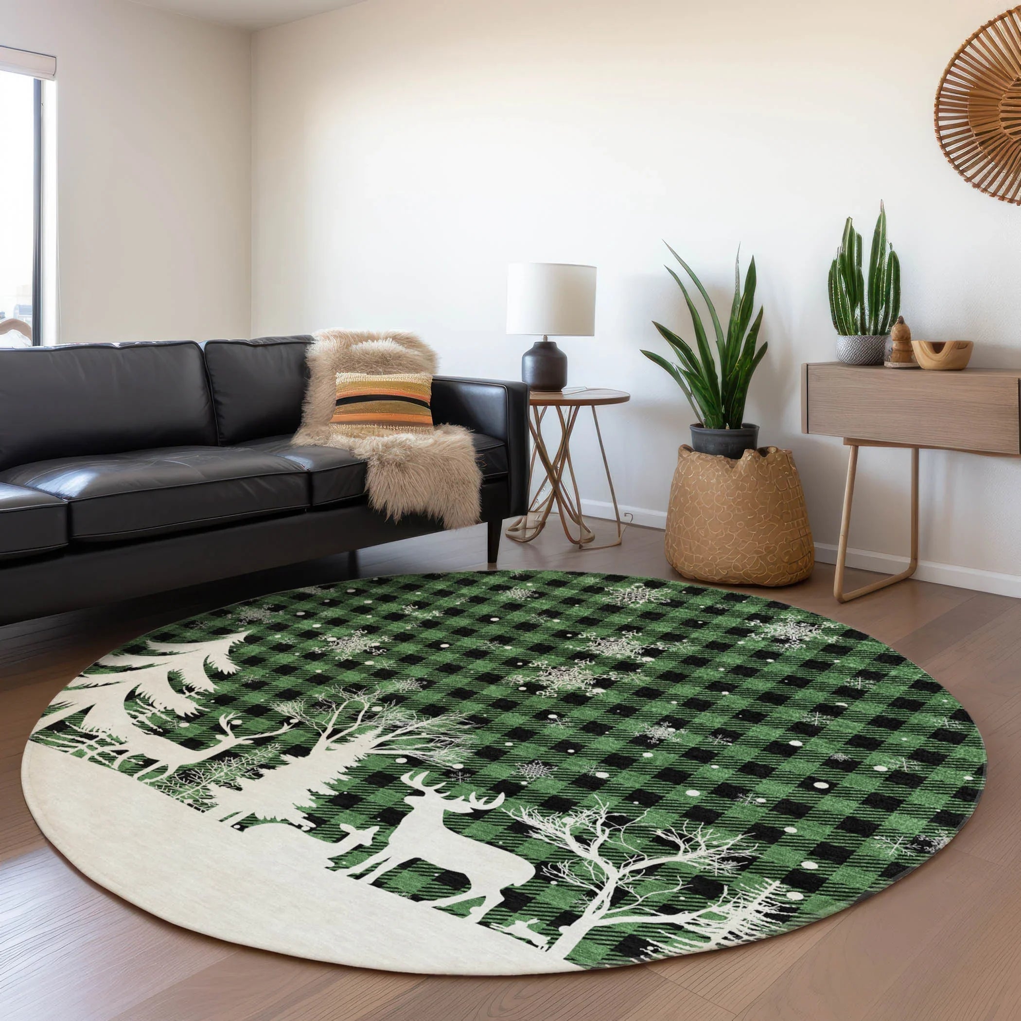 Addison Rugs Quaora Green Washable Indoor-Outdoor Rug
