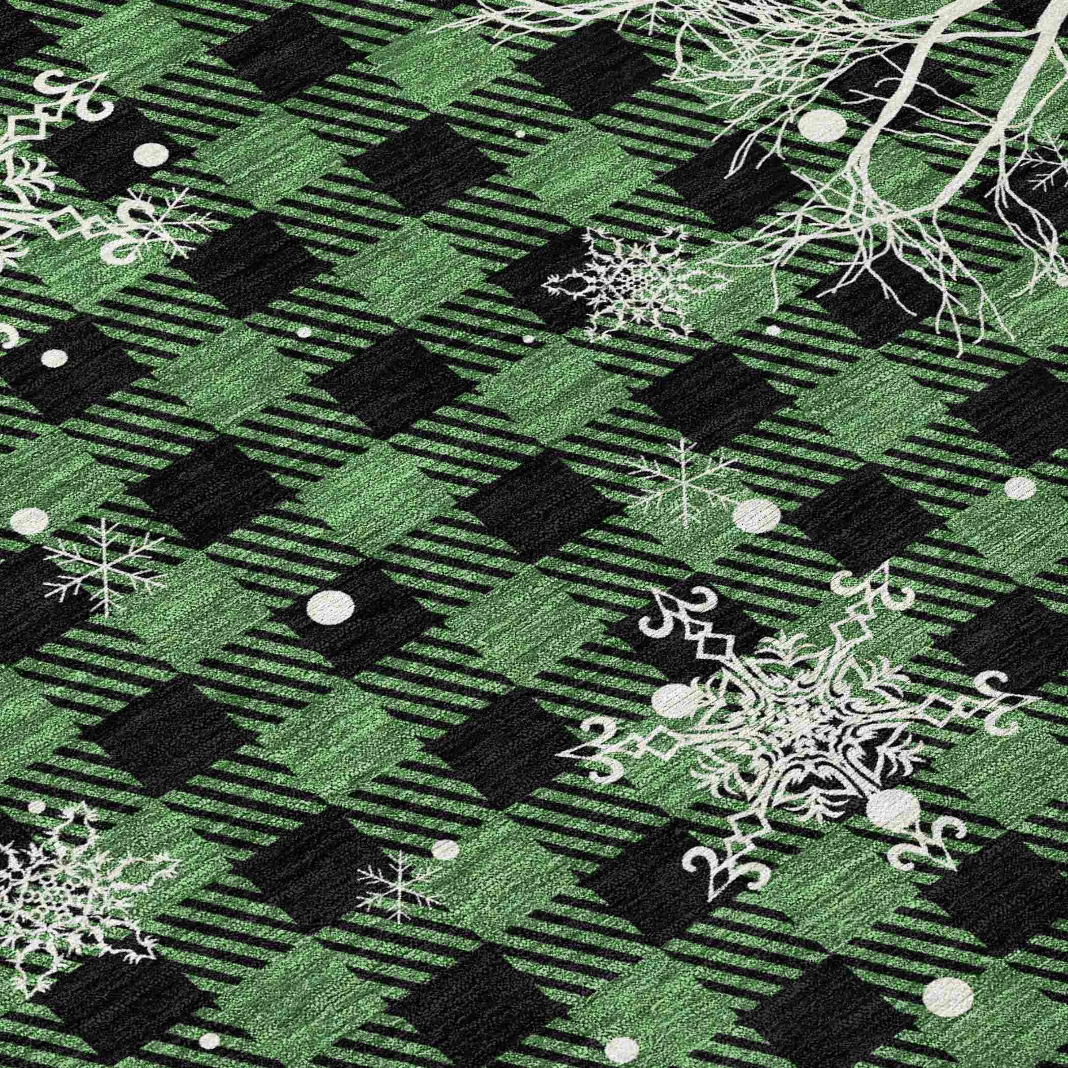 Addison Rugs Quaora Green Washable Indoor-Outdoor Rug