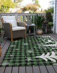 Addison Rugs Quaora Green Washable Indoor-Outdoor Rug