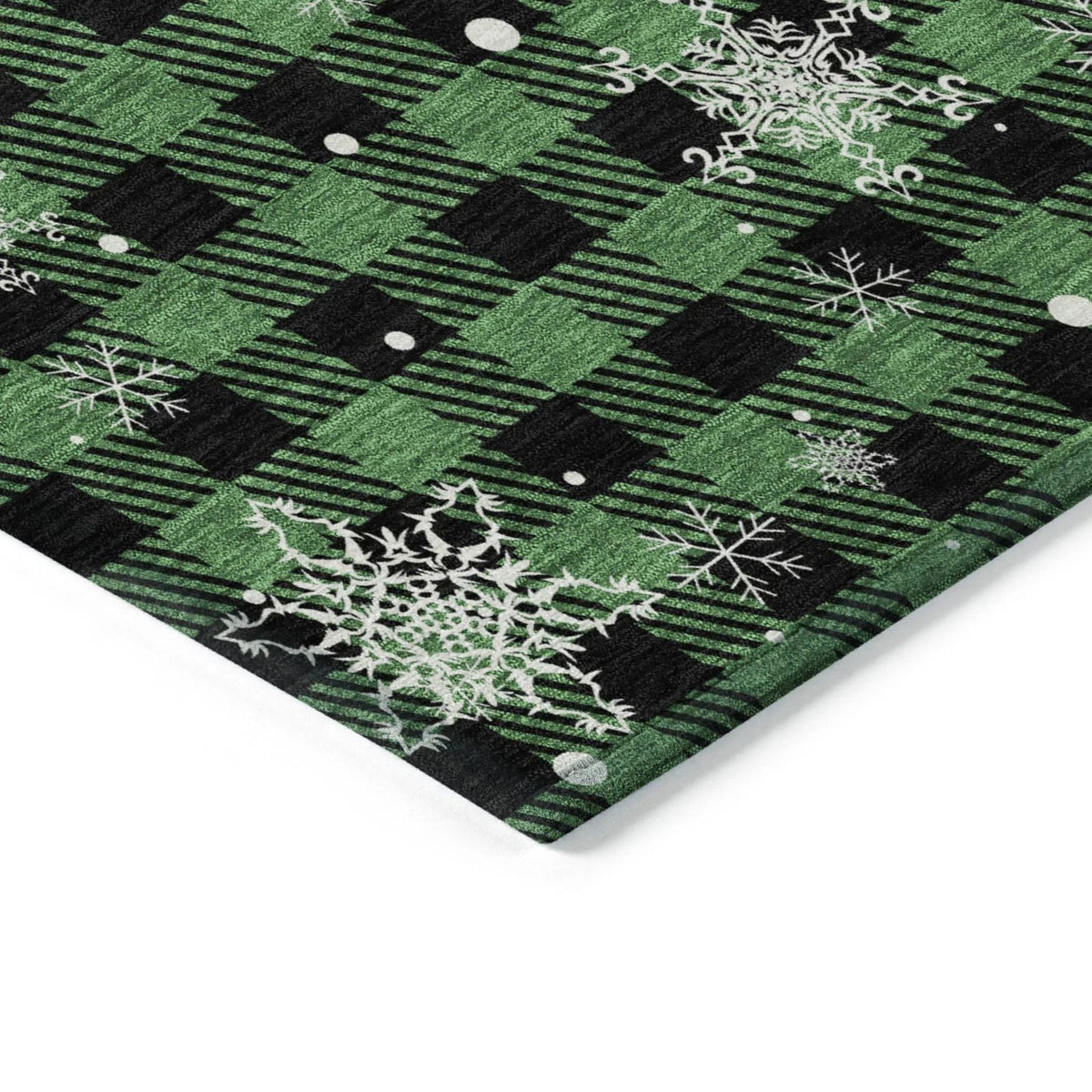 Addison Rugs Quaora Green Washable Indoor-Outdoor Rug