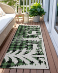 Addison Rugs Quaora Green Washable Indoor-Outdoor Rug
