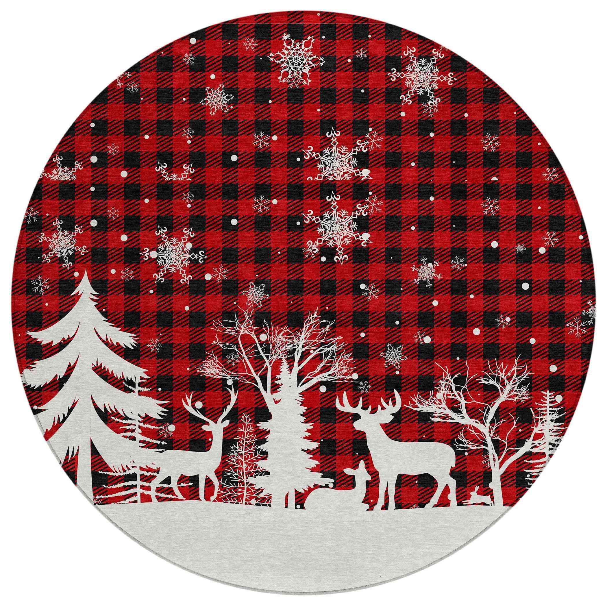 Addison Rugs Quaora Red Washable Indoor-Outdoor Rug