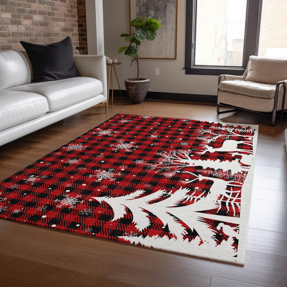 Addison Rugs Quaora Red Washable Indoor-Outdoor Rug