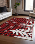 Addison Rugs Quaora Red Washable Indoor-Outdoor Rug