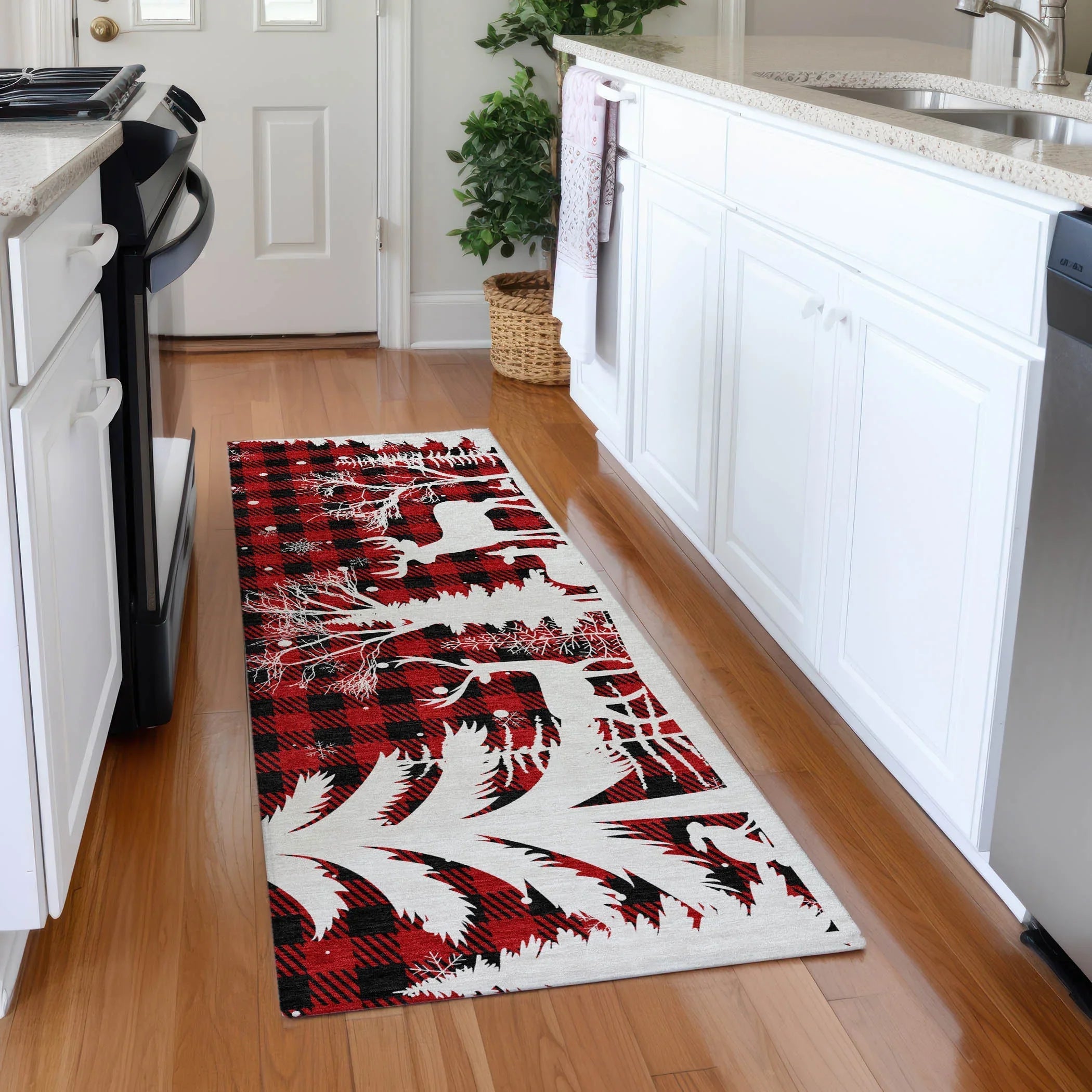 Addison Rugs Quaora Red Washable Indoor-Outdoor Rug