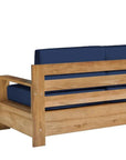 HiTeak Qube Teak Deep Outdoor Couch Sunbrella Cushions