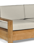 HiTeak Qube Teak Deep Outdoor Couch Sunbrella Cushions