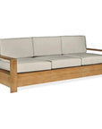 HiTeak Qube Teak Deep Outdoor Couch Sunbrella Cushions