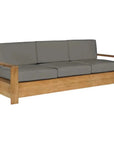 HiTeak Qube Teak Deep Outdoor Couch Sunbrella Cushions