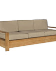 HiTeak Qube Teak Deep Outdoor Couch Sunbrella Cushions