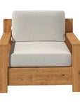 HiTeak Qube Teak Outdoor Club Chair Sunbrella Cushion