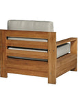 HiTeak Qube Teak Outdoor Club Chair Sunbrella Cushion