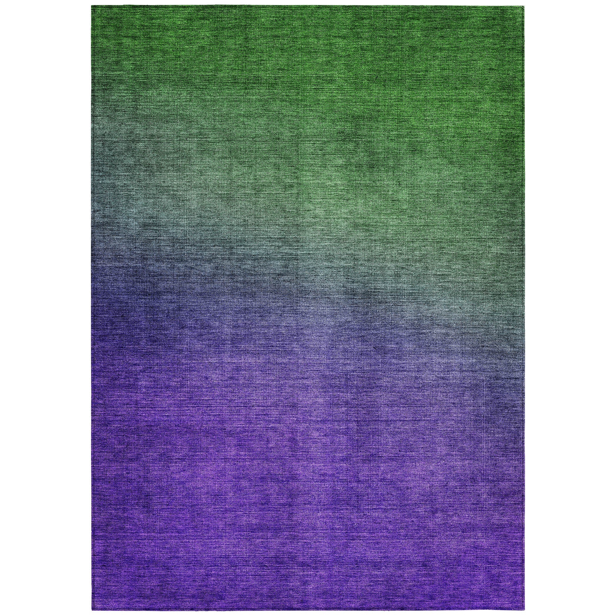 Addison Rugs Quiet Current Green Washable Indoor-Outdoor Rug