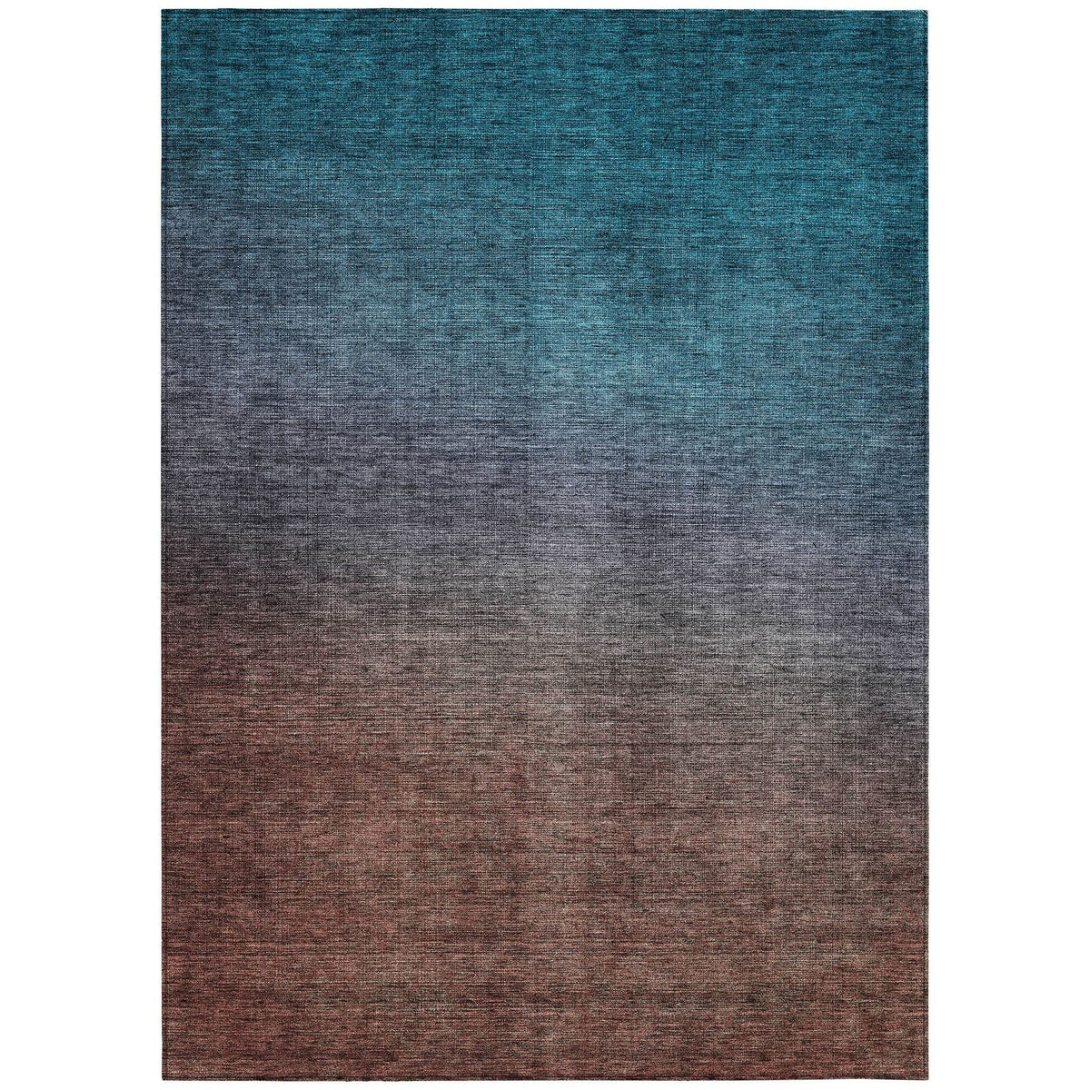 Addison Rugs Quiet Current Teal Washable Indoor-Outdoor Rug
