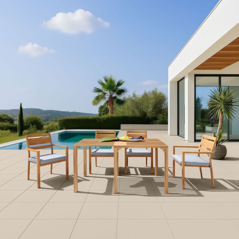 Zuo Modern Rader Olefin Fabric Outdoor Dining Chair 2PC