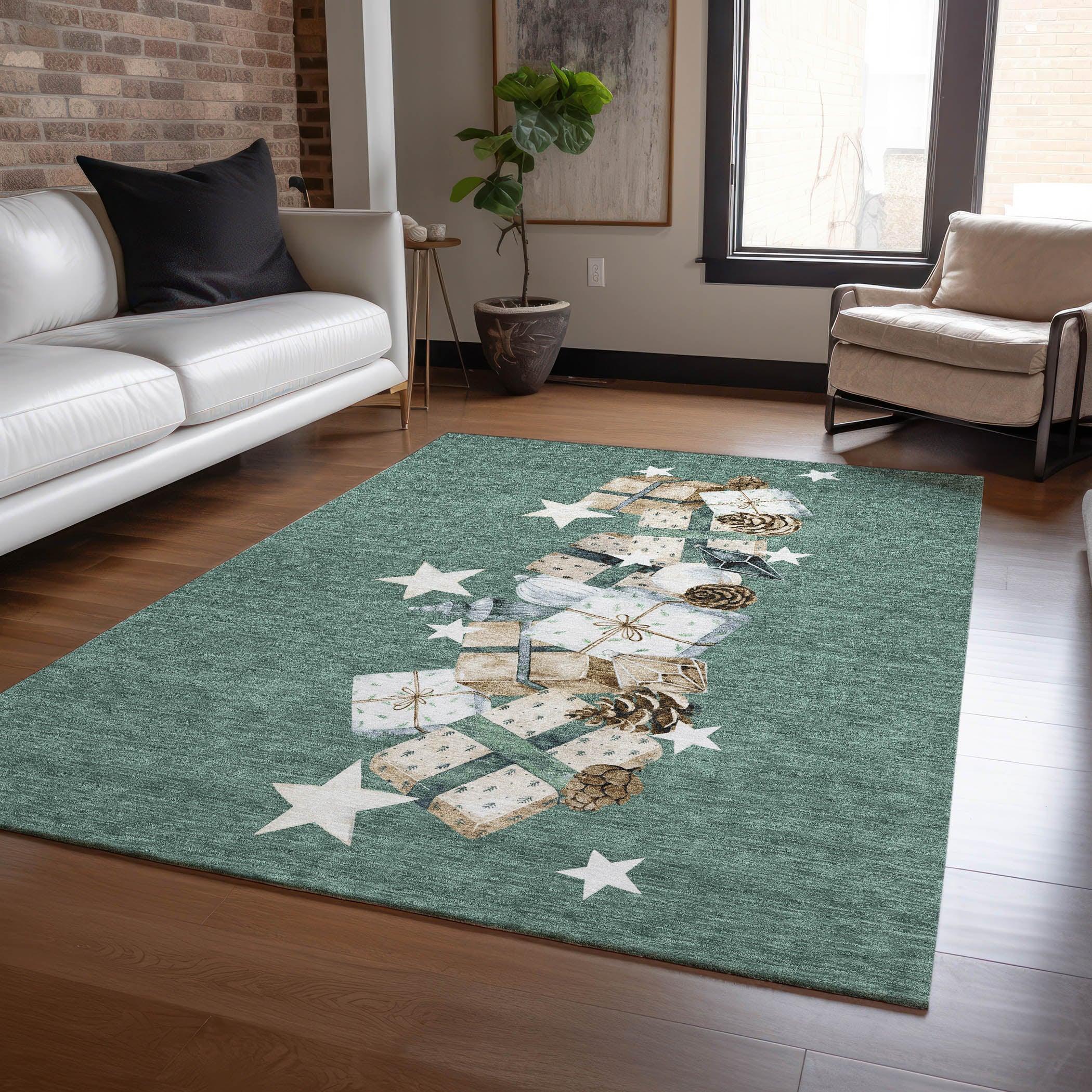 Addison Rugs Raeain Blue Washable Indoor-Outdoor Rug