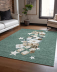 Addison Rugs Raeain Blue Washable Indoor-Outdoor Rug
