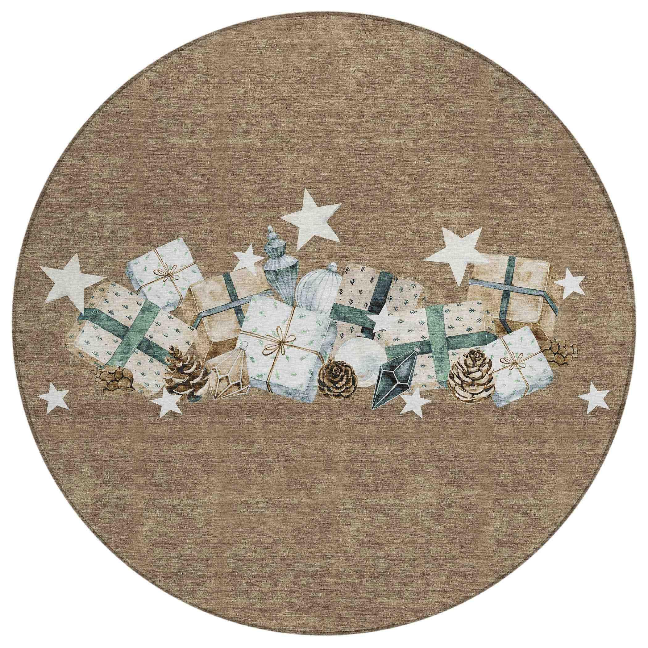 Addison Rugs Raeain Brown Washable Indoor-Outdoor Rug