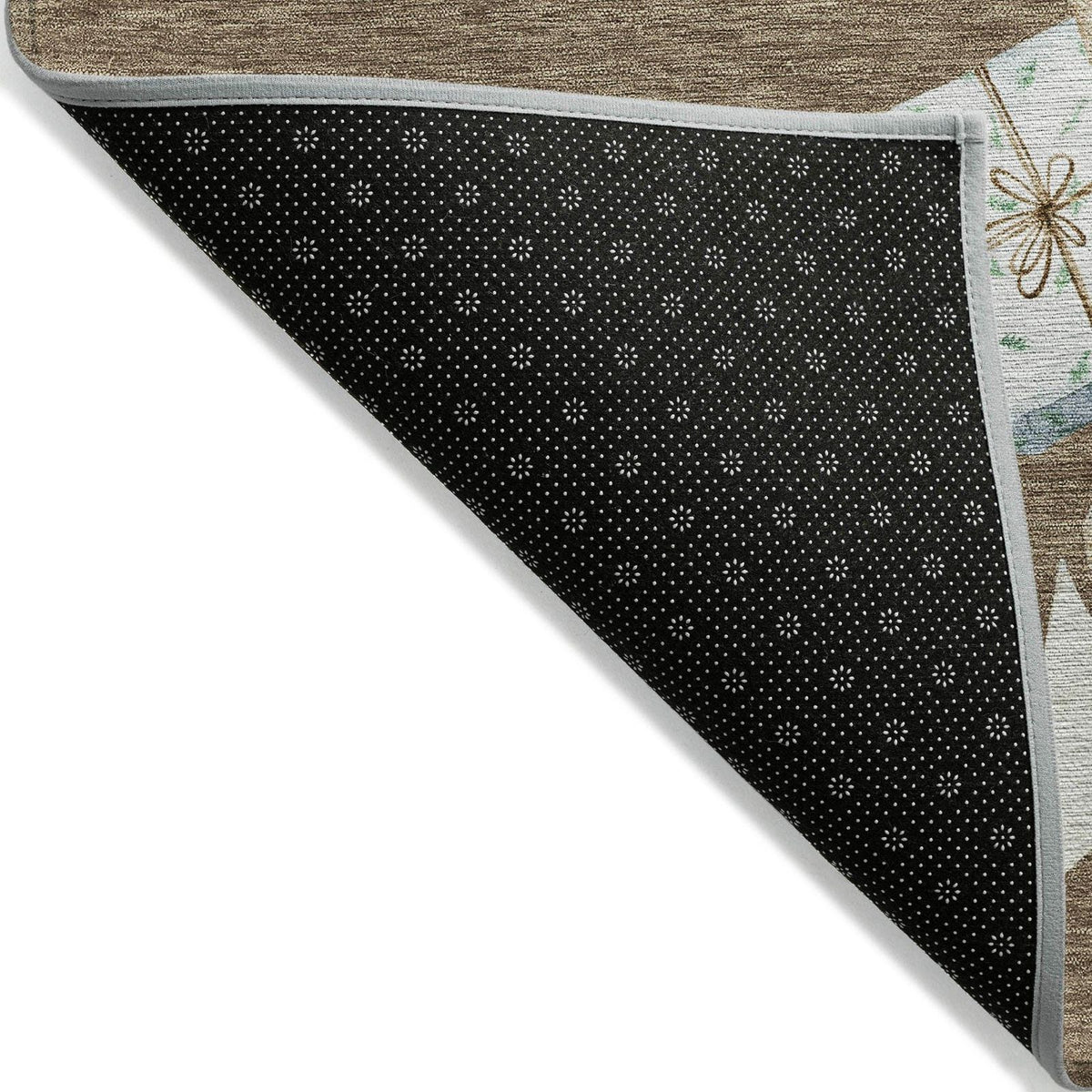 Addison Rugs Raeain Brown Washable Indoor-Outdoor Rug