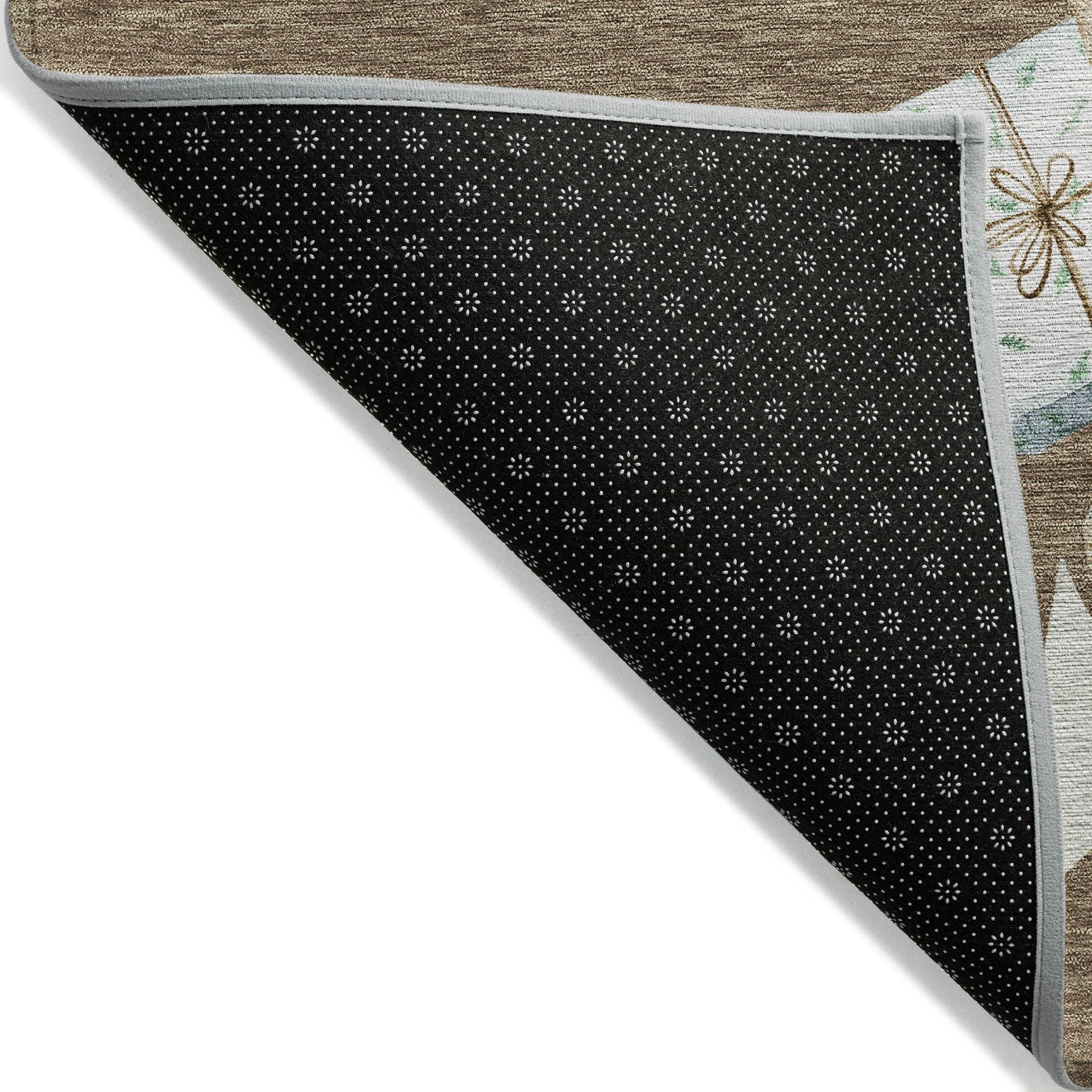 Addison Rugs Raeain Brown Washable Indoor-Outdoor Rug
