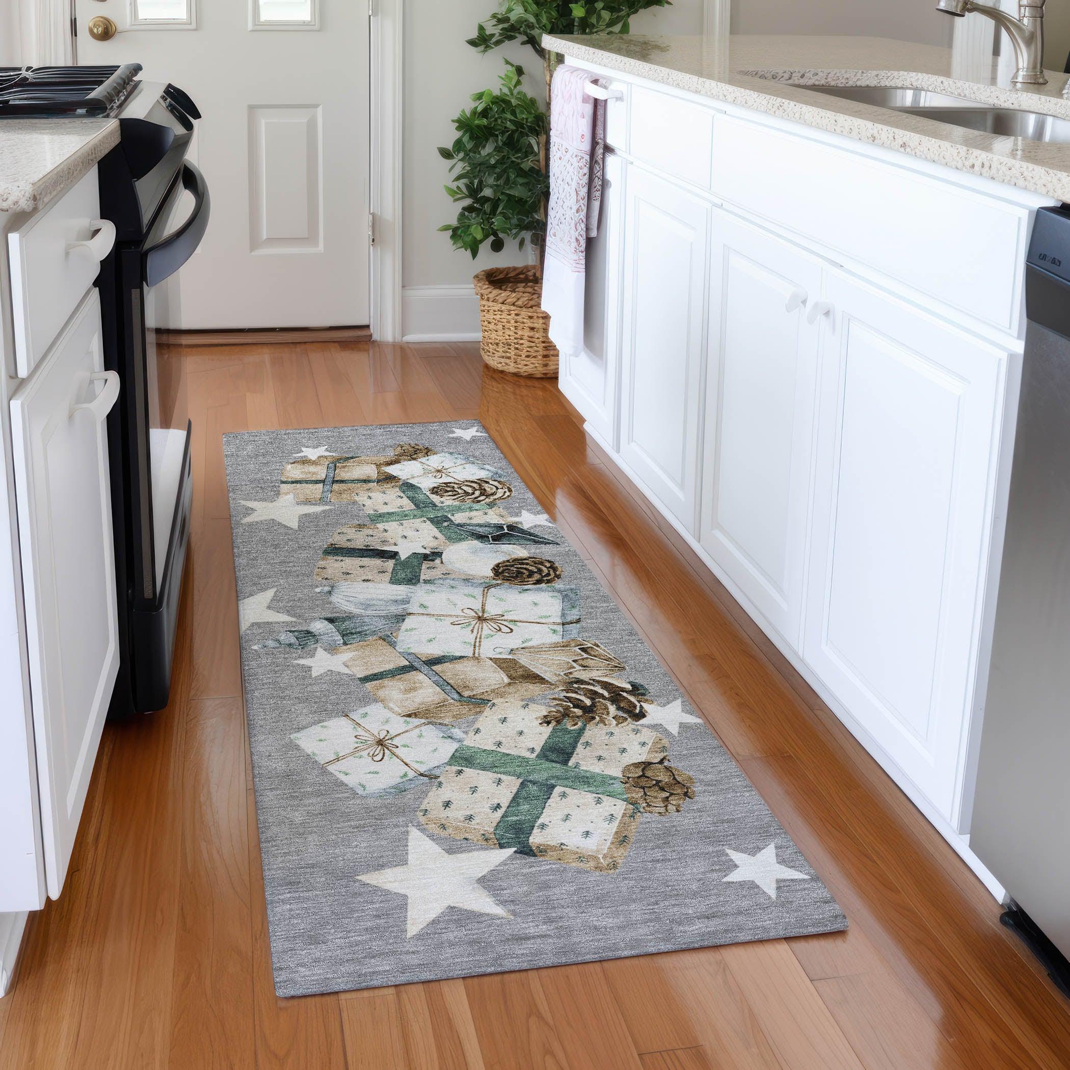 Addison Rugs Raeain Gray Washable Indoor-Outdoor Rug