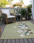 Addison Rugs Raeain Green Washable Indoor-Outdoor Rug