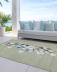 Addison Rugs Raeain Green Washable Indoor-Outdoor Rug