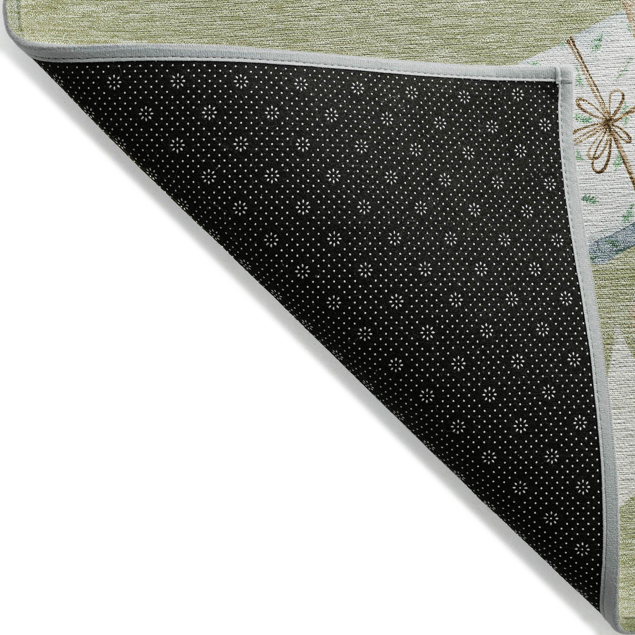 Addison Rugs Raeain Green Washable Indoor-Outdoor Rug