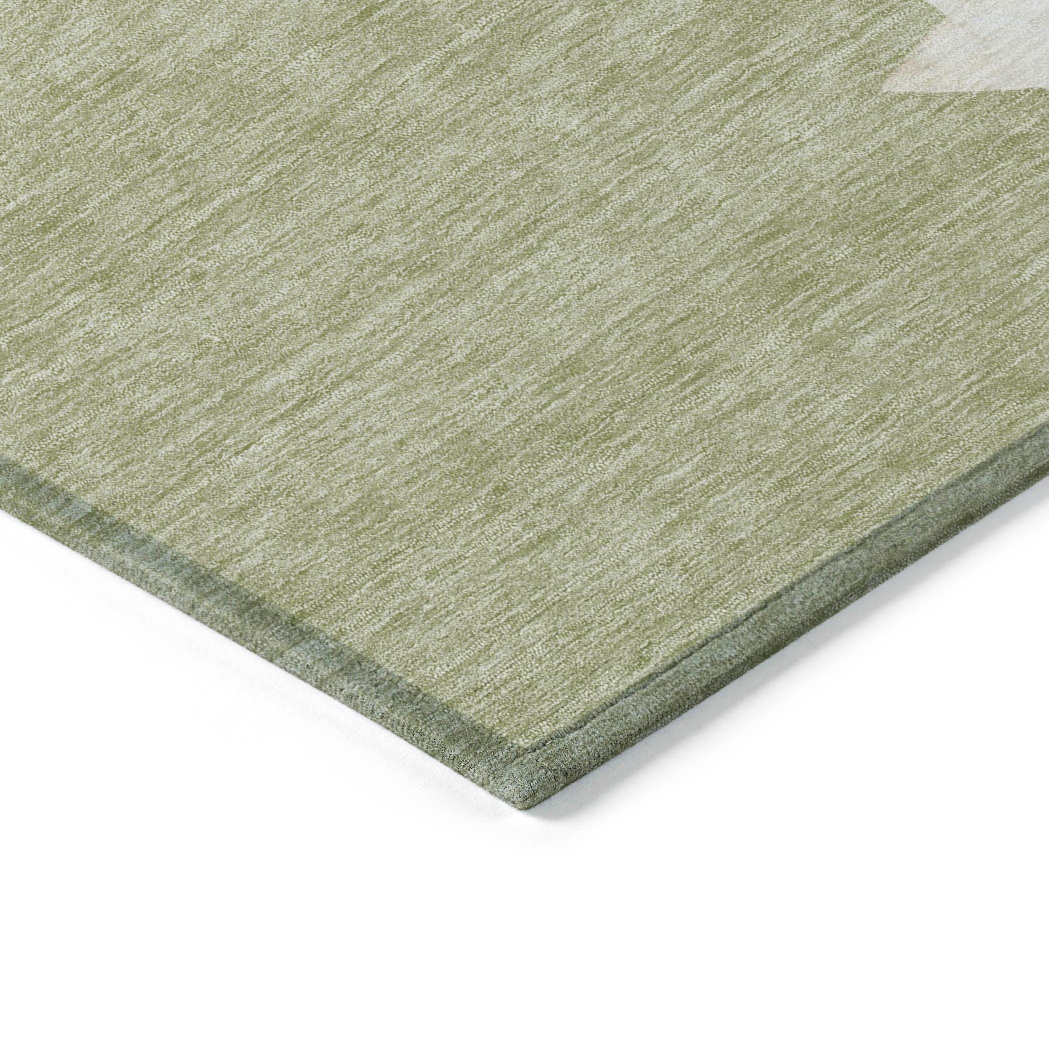 Addison Rugs Raeain Green Washable Indoor-Outdoor Rug