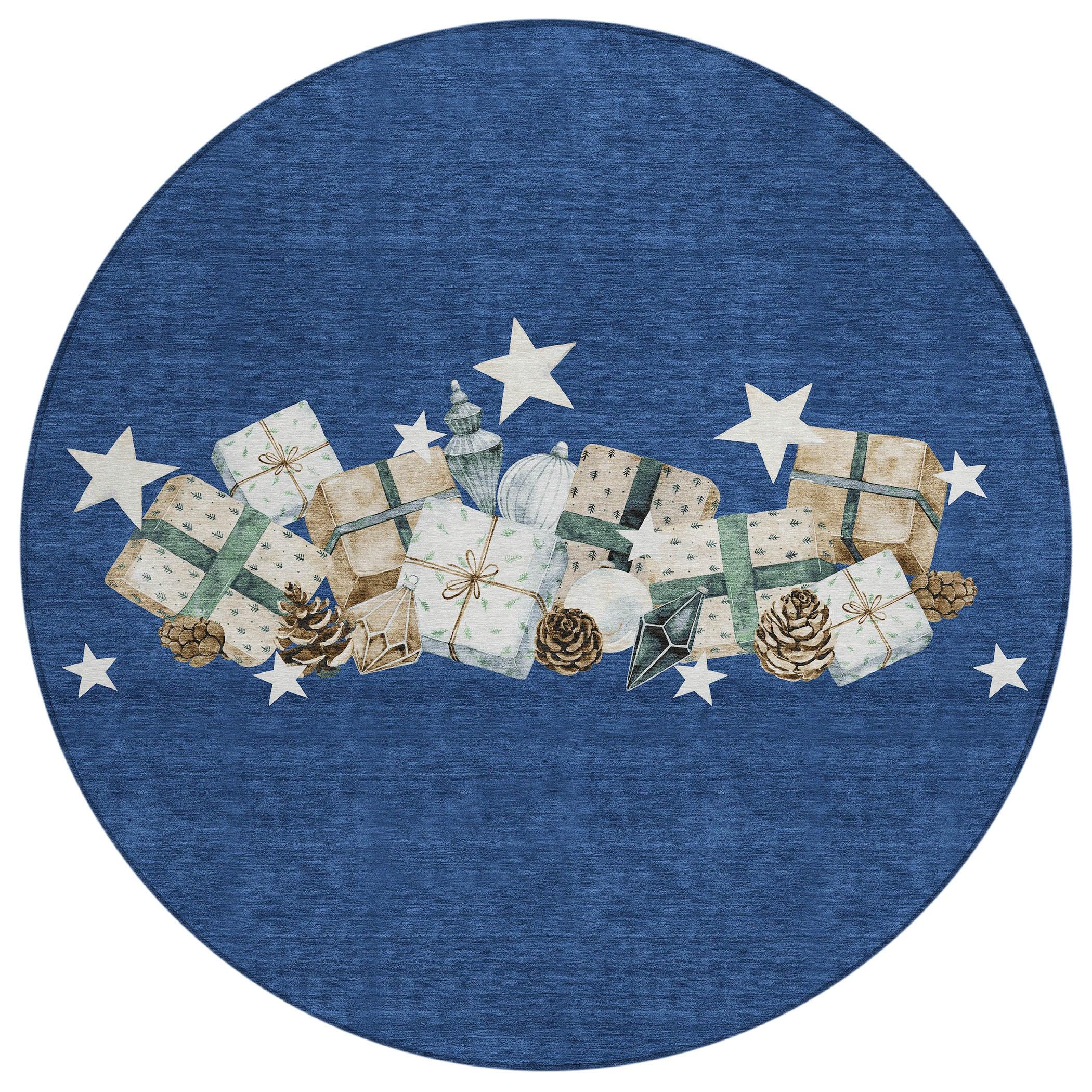 Addison Rugs Raeain Navy Washable Indoor-Outdoor Rug