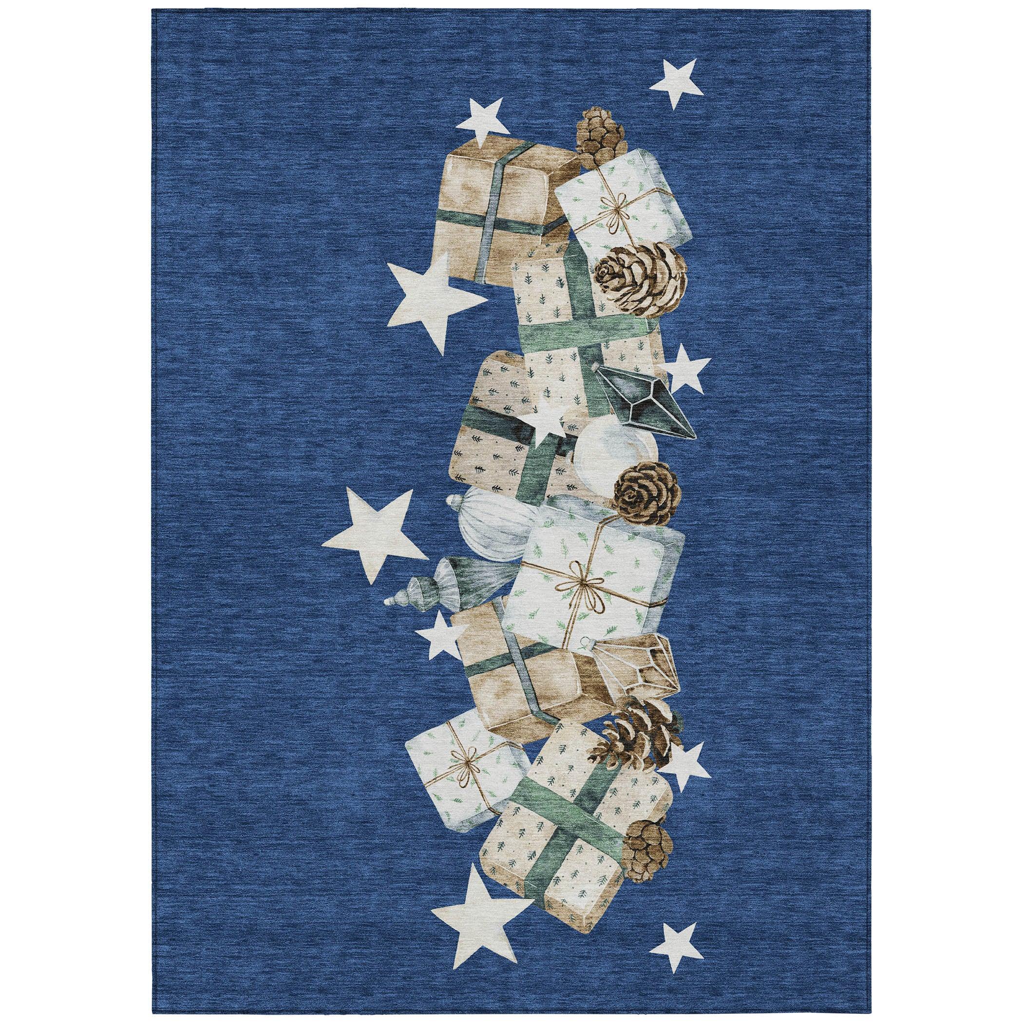 Addison Rugs Raeain Navy Washable Indoor-Outdoor Rug