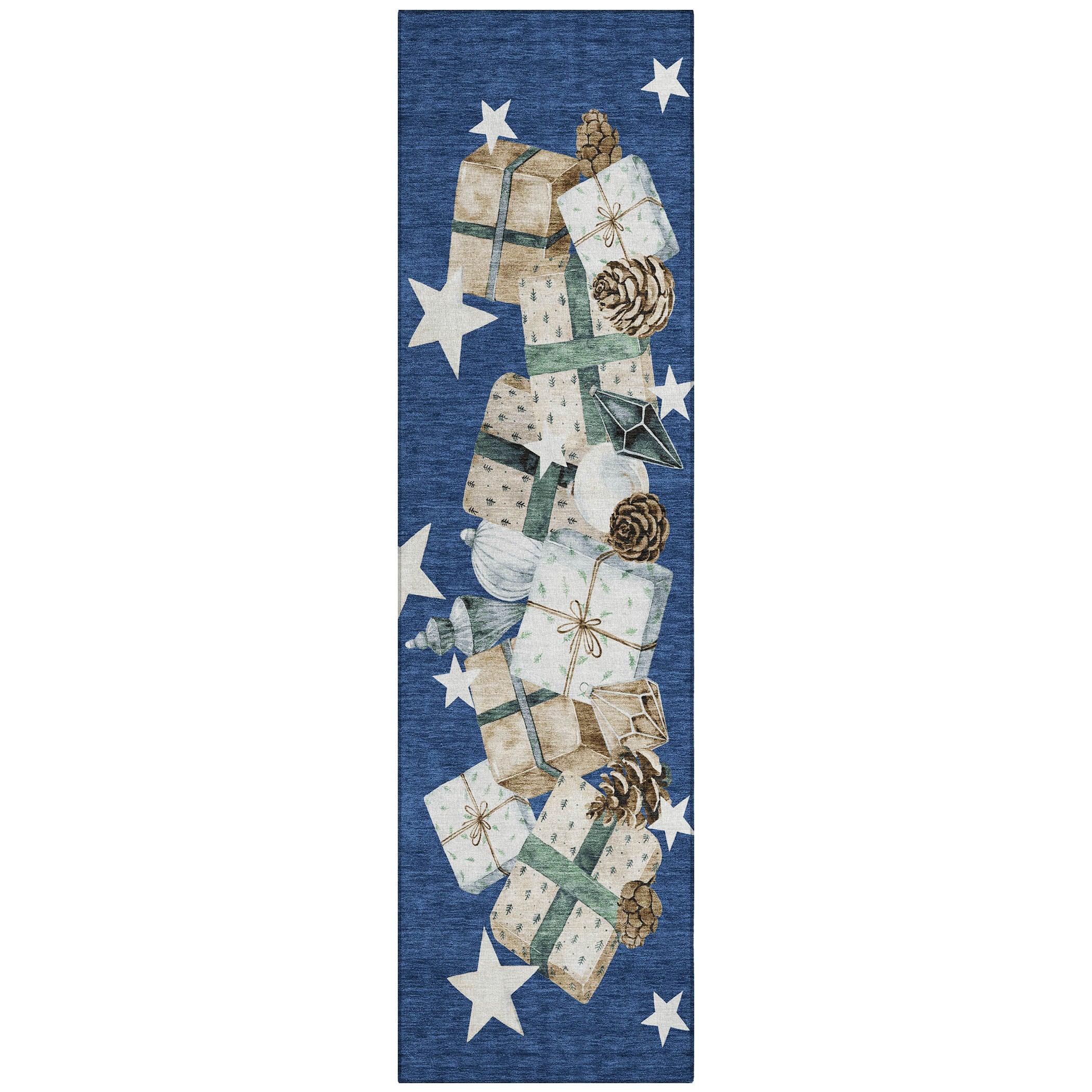Addison Rugs Raeain Navy Washable Indoor-Outdoor Rug
