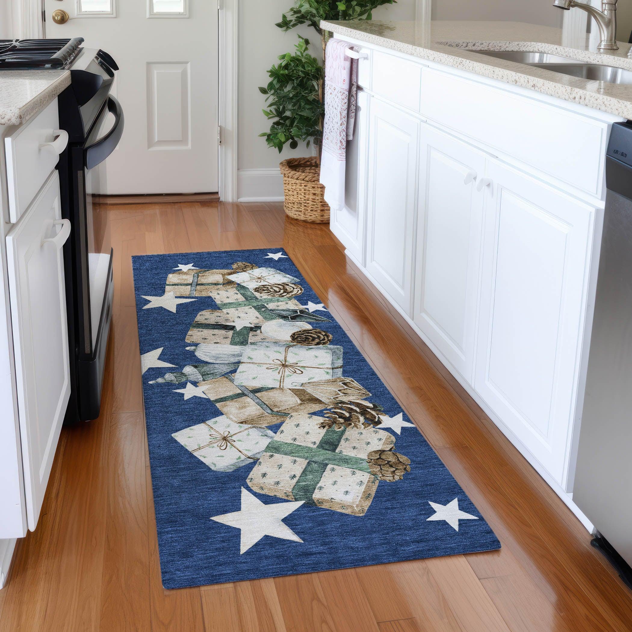 Addison Rugs Raeain Navy Washable Indoor-Outdoor Rug