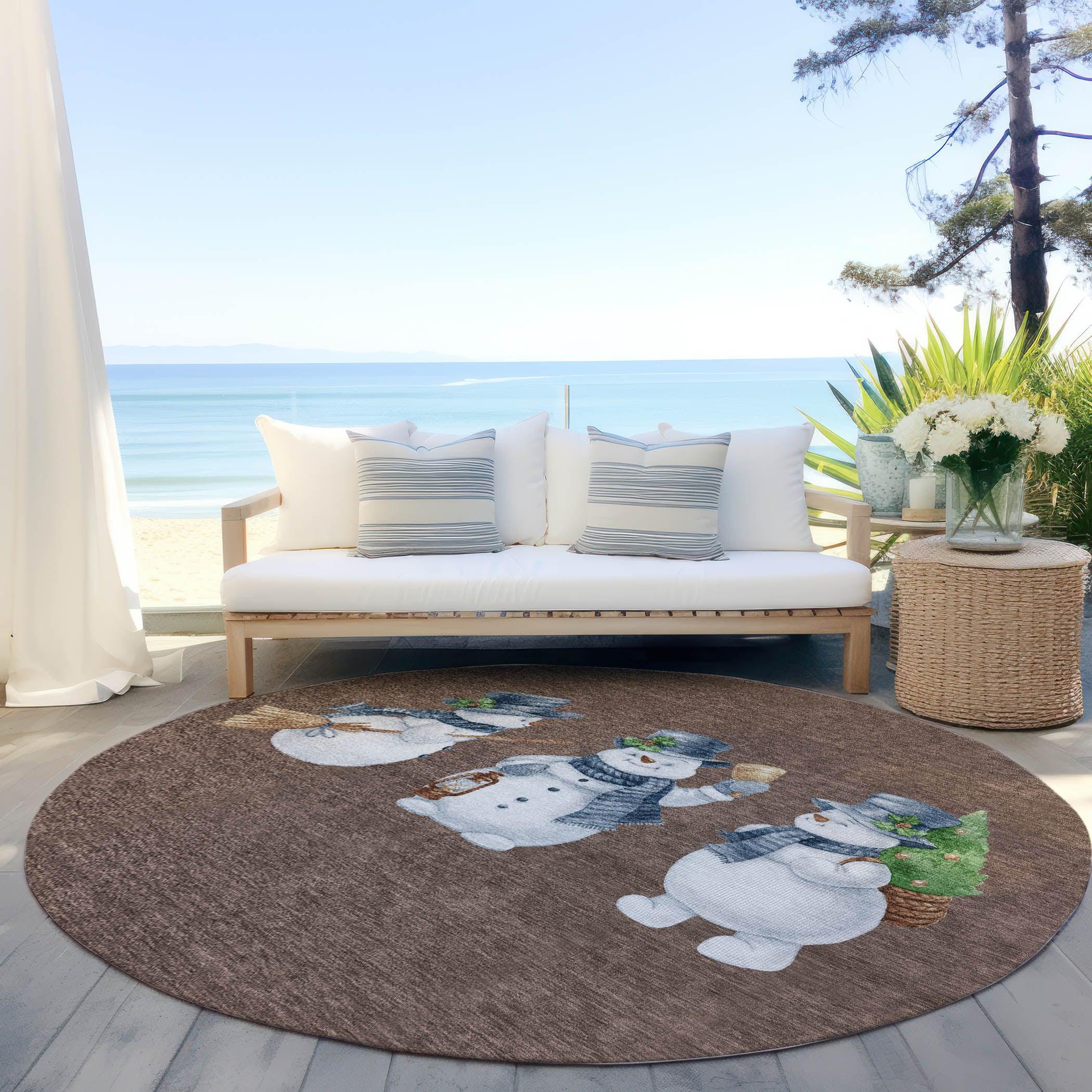 Addison Rugs Raeanor Brown Washable Indoor-Outdoor Rug