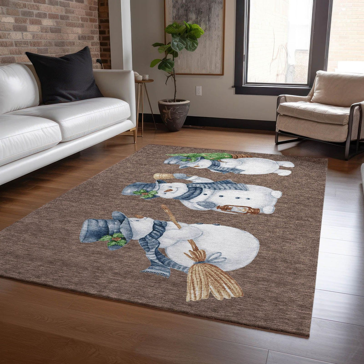 Addison Rugs Raeanor Brown Washable Indoor-Outdoor Rug