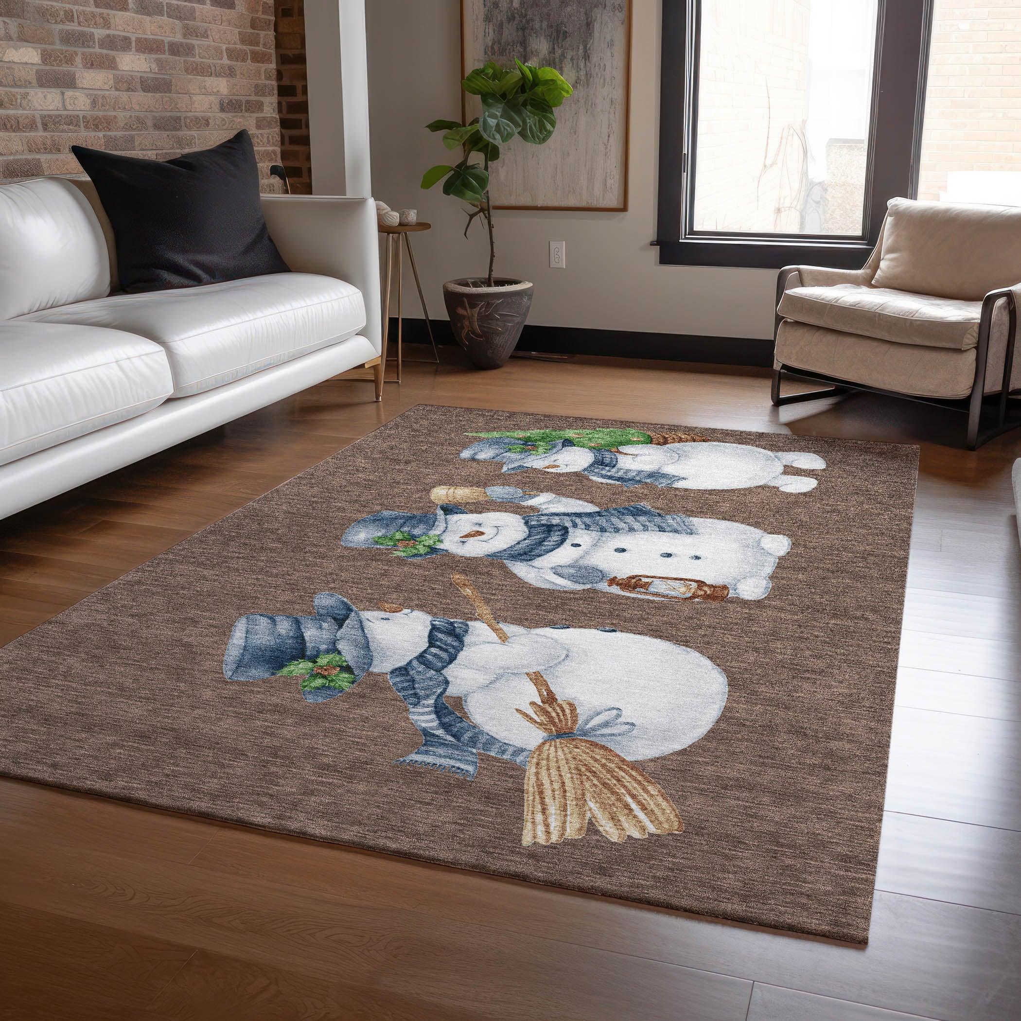 Addison Rugs Raeanor Brown Washable Indoor-Outdoor Rug