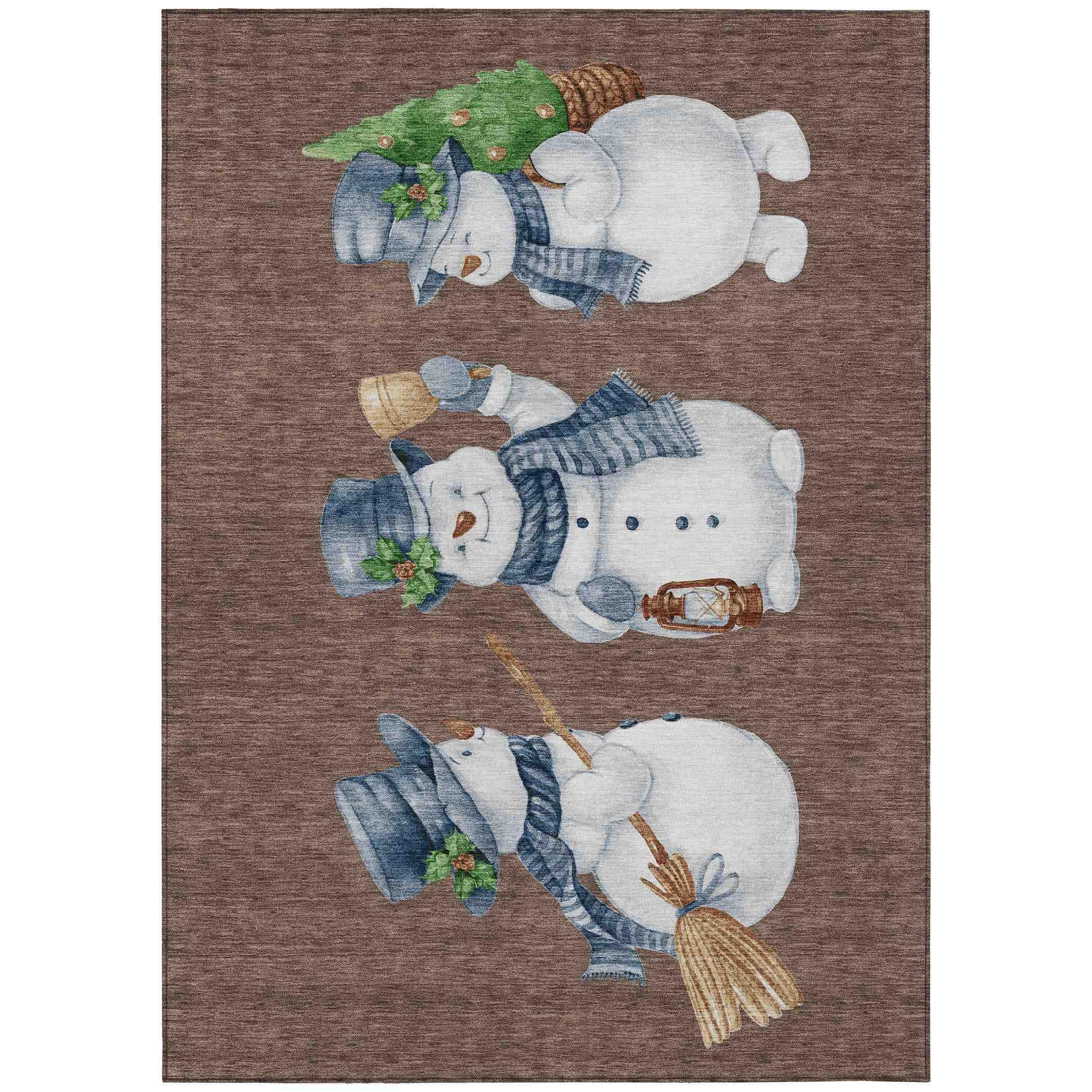 Addison Rugs Raeanor Brown Washable Indoor-Outdoor Rug