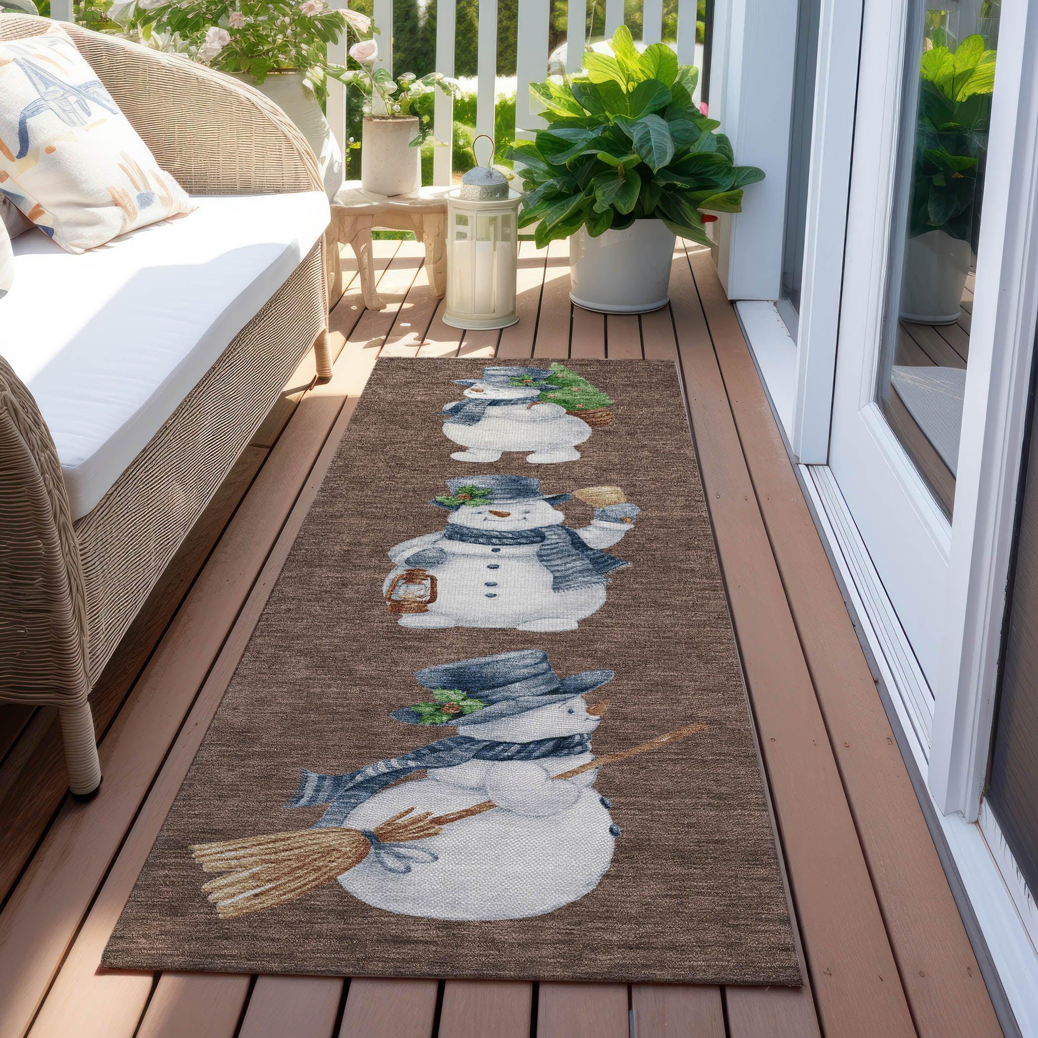 Addison Rugs Raeanor Brown Washable Indoor-Outdoor Rug