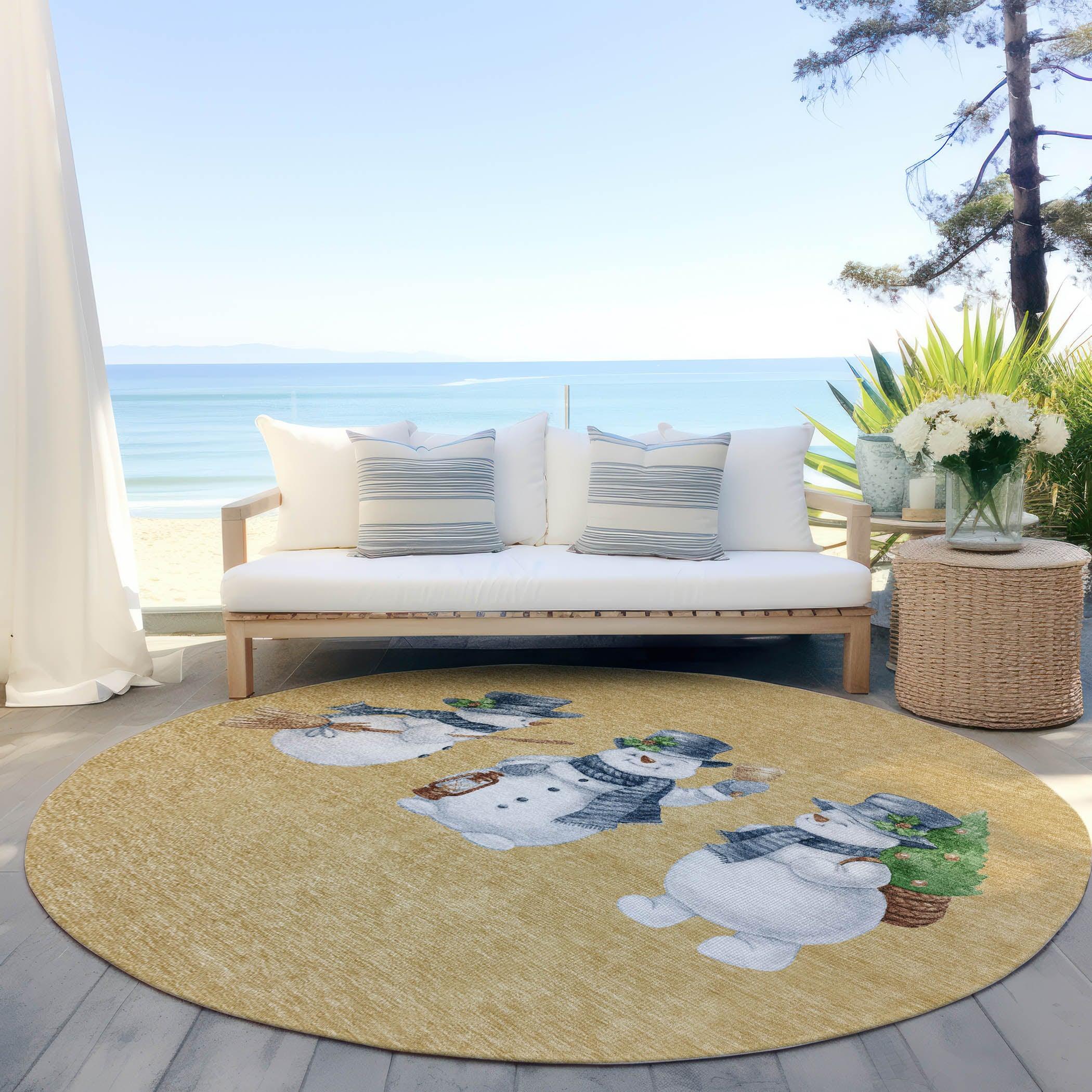 Addison Rugs Raeanor Gold Washable Indoor-Outdoor Rug