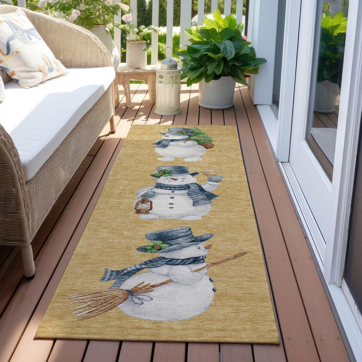 Addison Rugs Raeanor Gold Washable Indoor-Outdoor Rug